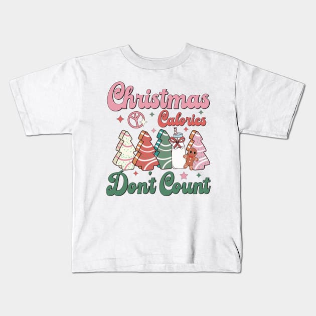 Christmas calories don't count Kids T-Shirt by MZeeDesigns